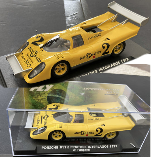 Fly A2082 Porsche 917K Test Interlagos 1972 Wilson Fittipaldi 1/32 Slot Car