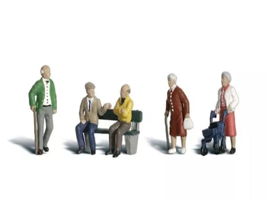 Woodland Scenics A2201 N Train Figures Senior Citizens