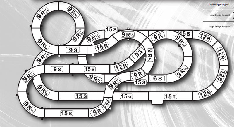 AFX Goliath Raceway HO Scale Slot Car Race Set 22040 65 feet Track