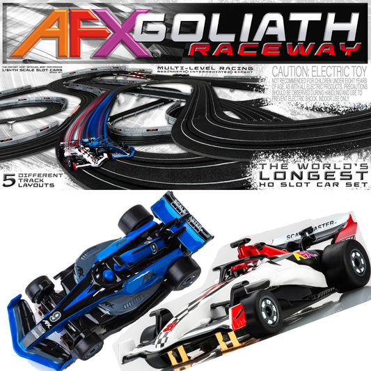 AFX Goliath Raceway HO Scale Slot Car Race Set 22040 65 feet Track
