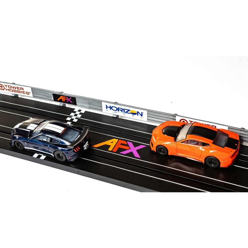 AFX Horsepower Shootout HO Slot Car Track Set Ford Mustang Camaro ZL1 22063