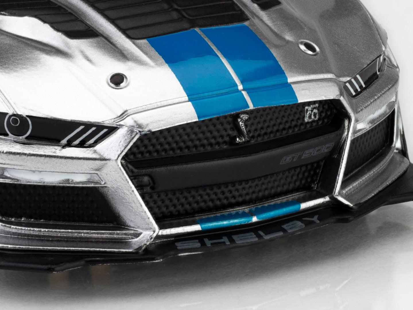 AFX 22099 Ford Shelby Mustang GT500KR Silver/Blue Mega G+ HO Slot