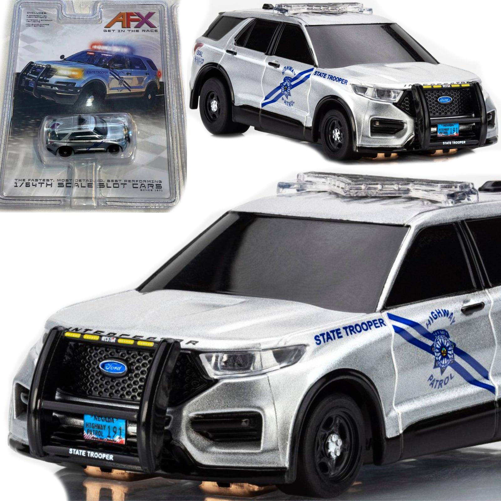 AFX 22105 Police Interceptor State Trooper Flashing Lights HO Slot