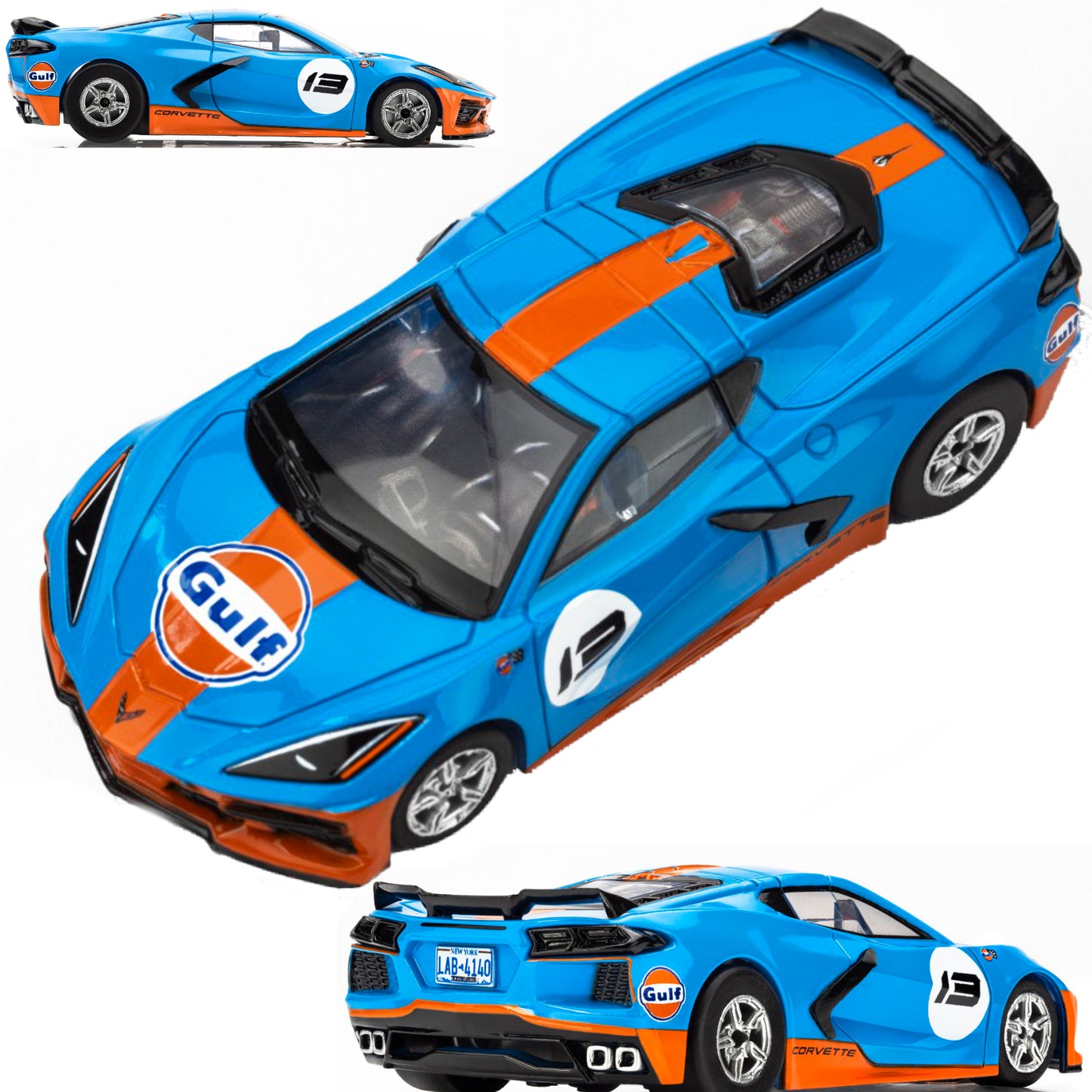 AFX 22108 2022 Corvette C8 Gulf HO Slot Car