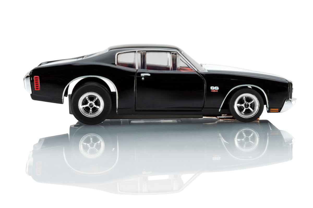 AFX 22118 1970 Chevrolet Chevelle LS6 SS 454 Black HO Slot Car Mega G+