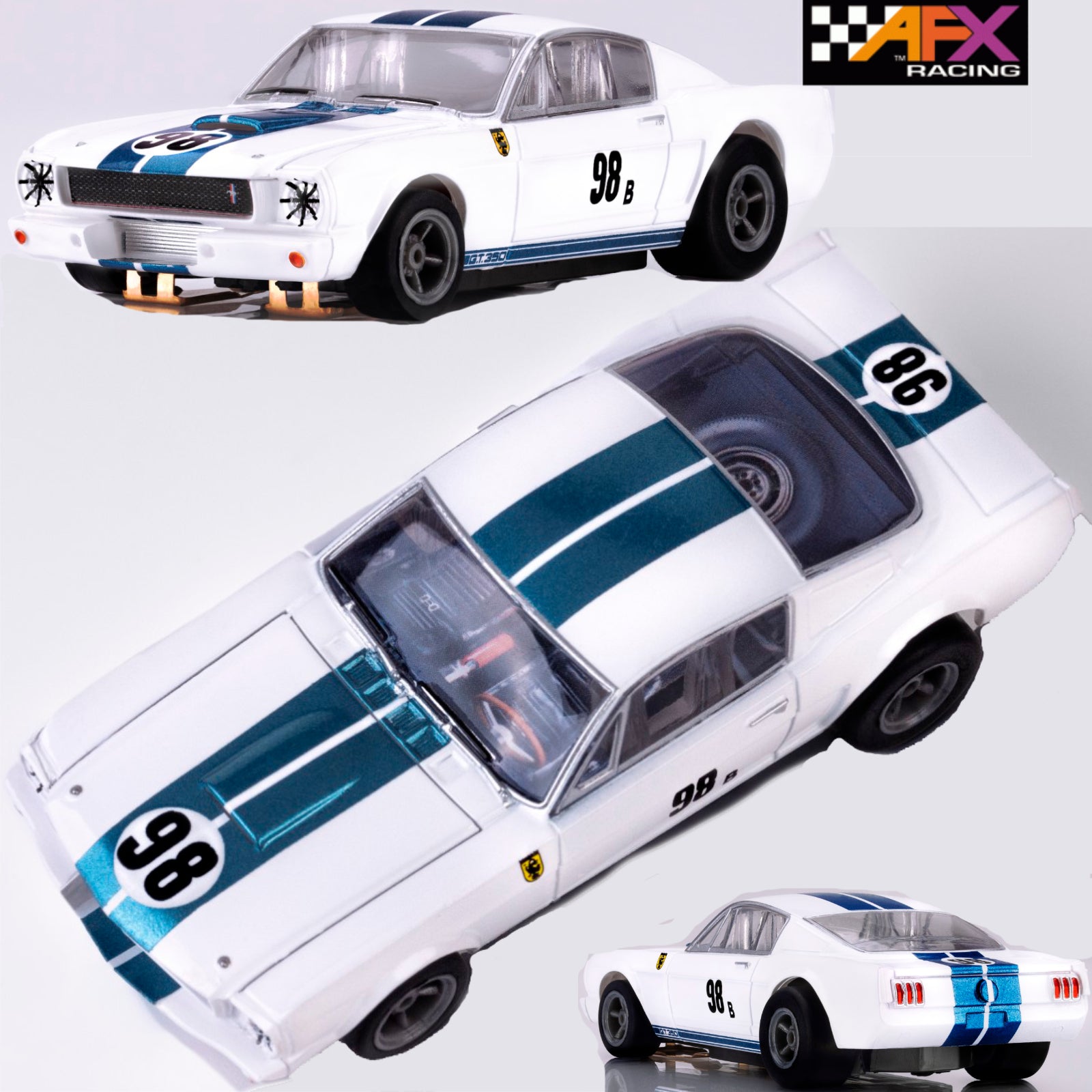 AFX 22125 1965 Shelby Ford Mustang GT350R Ken Miles HO Slot Car