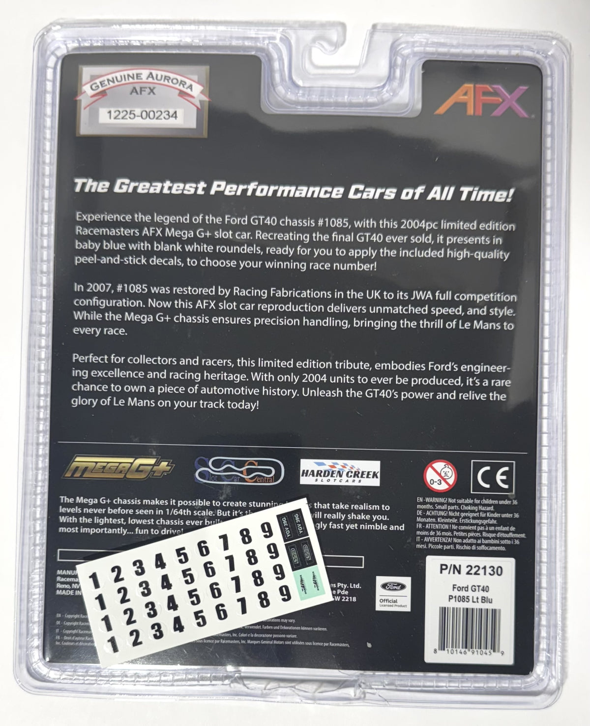 AFX Ford GT40 Mark II HO Slot Car 22130 MegaG+ for Auto World Exclusive