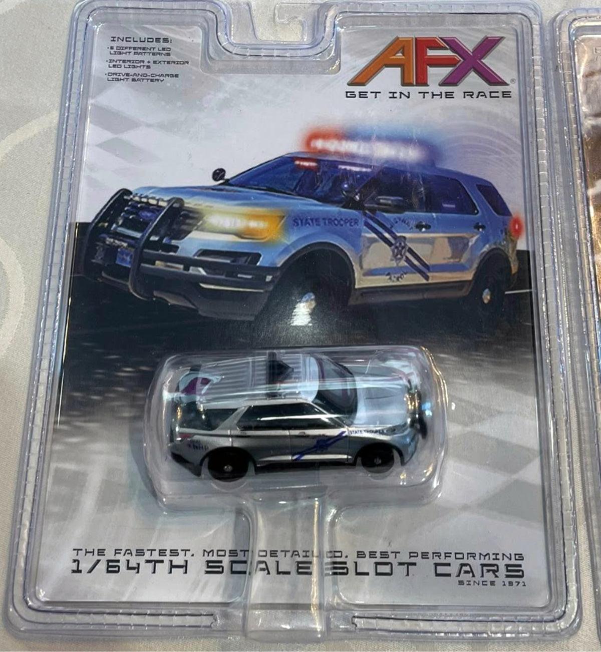 AFX 22105 Police Interceptor State Trooper Flashing Lights HO Slot