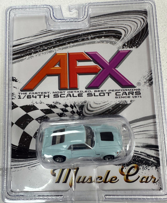 AFX 22133 1970 Mustang Boss 429 Pastel Blue HO Slot Car 