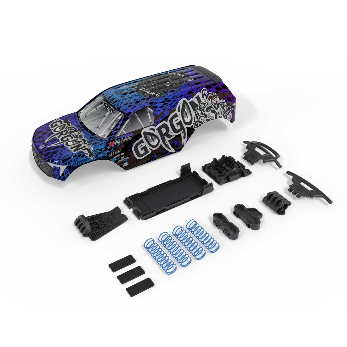 ARRMA ARA-3418 Gorgon Painted Body Blue/Black