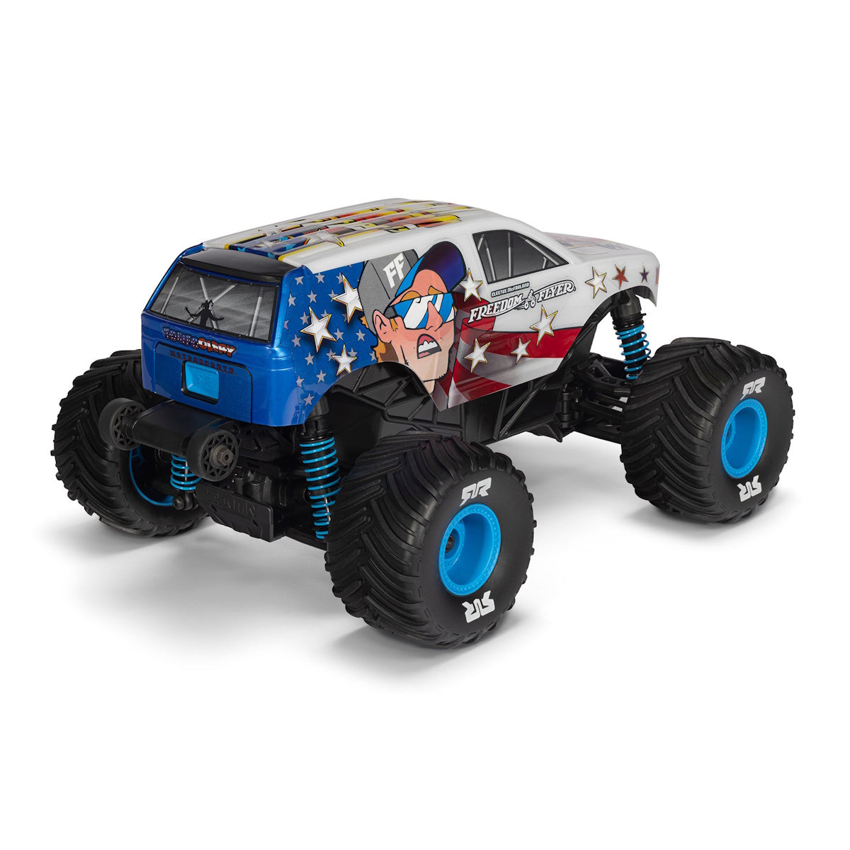 Arrma ARA2130FF 1/16 FREEDOM FLYER GROM 4X4 RTR Brushed Monster Truck, White.