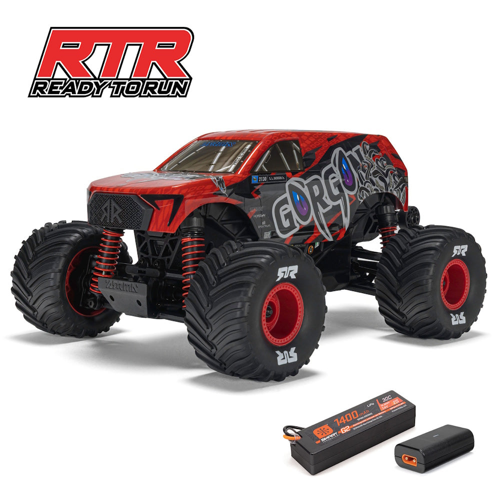 ARRMA 2130T2 [RED] Gorgon Grom 4x4 1/16 Scale RTR Brushed Monster Truck