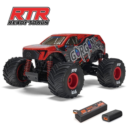 ARRMA 2130T2 [RED] Gorgon Grom 4x4 1/16 Scale RTR Brushed Monster Truck