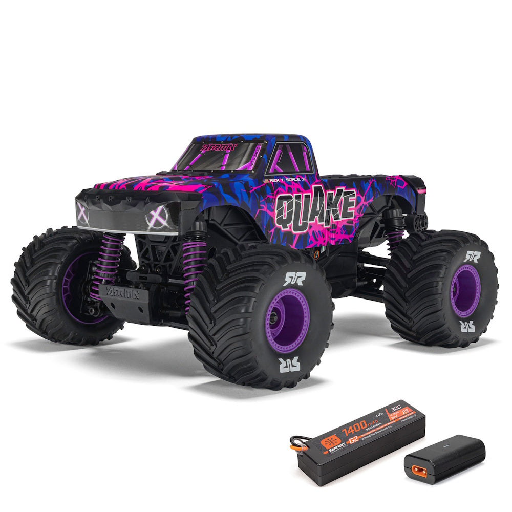 ARRMA 2137T3 [PURPLE] Quake Grom 4x4 1/16 Scale RTR Brushed Monster Truck