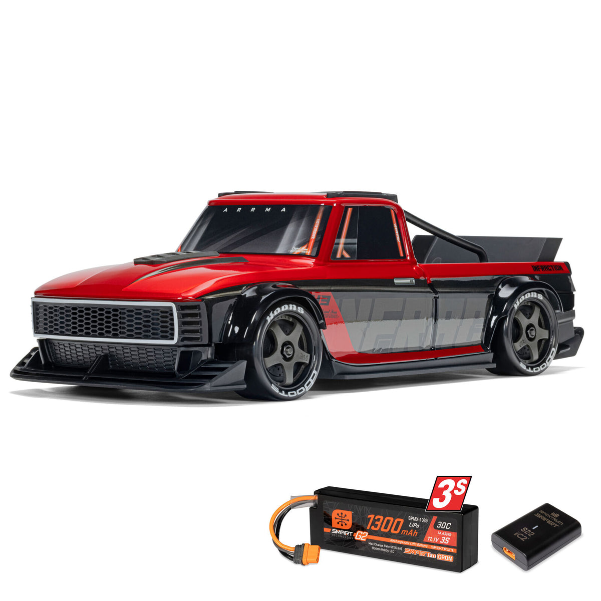 ARRMA Infraction Grom 3S BLX 1/12 4X4 RTR w/ Battery & Charger Red - Shipping on the 28TH
