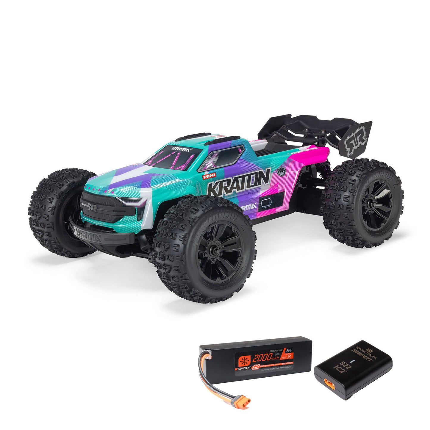 ARRMA 1/16 Mini Kraton 3S DSC 4X4 RTR Brushless Speed Monster Truck w/ Battery & Charger.