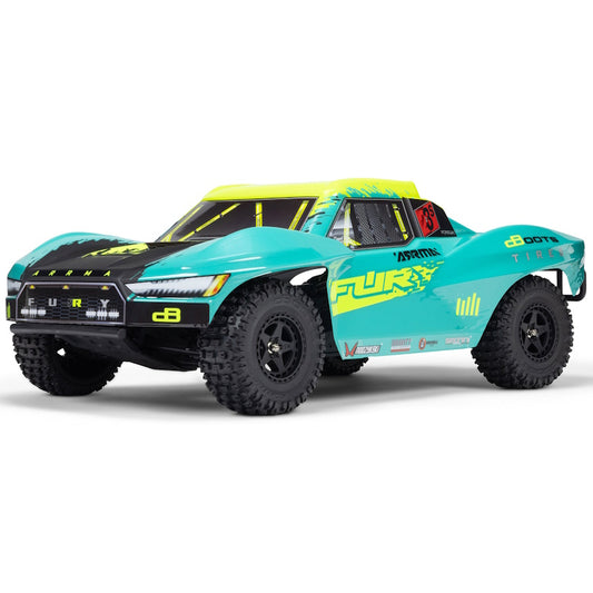 Arrma ARA3521T2 1/10 FURY 223S DSC 2WD RTR Brushless Short Course Truck, Green