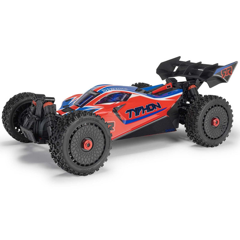 Arrma ARA4206V4T3 1/8 TYPHON MEGA 665 4X4 RTR Brushed Buggy, Red