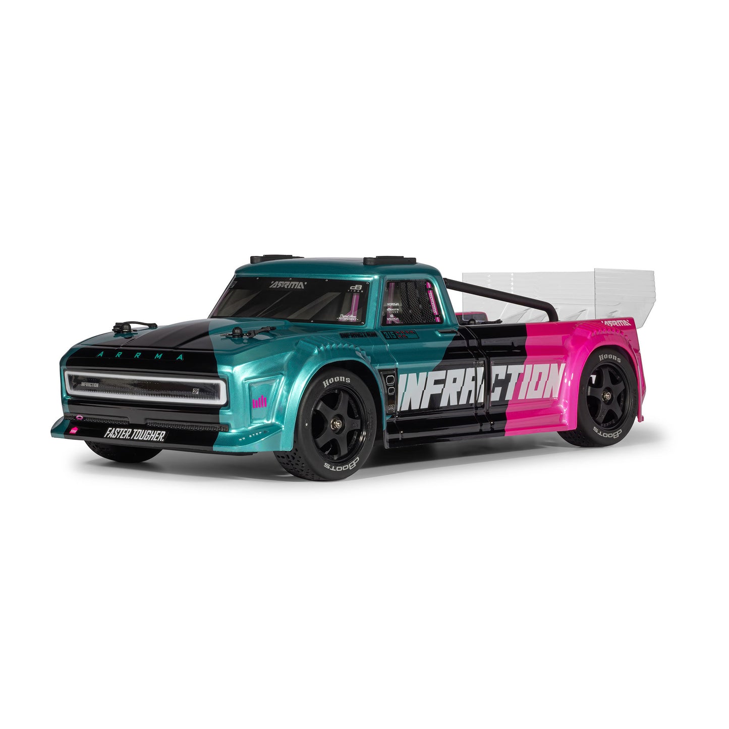 Arrma 1/8 INFRACTION 223S DSC 4X4 RTR Brushless All-Road Street Bash - Teal/Pink.