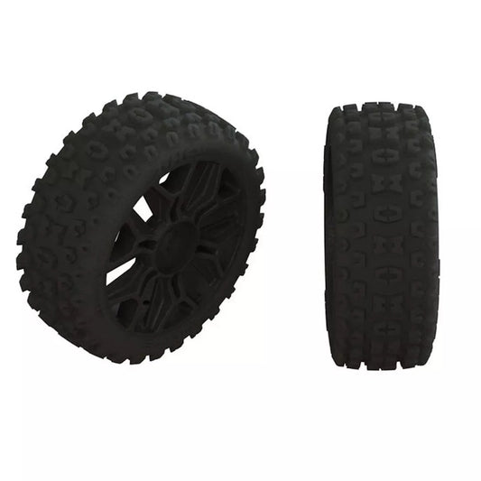 Arrma ARA550088 Dboots '2HO' Tire Set Glued Gun Metal (2) Typhon 3S