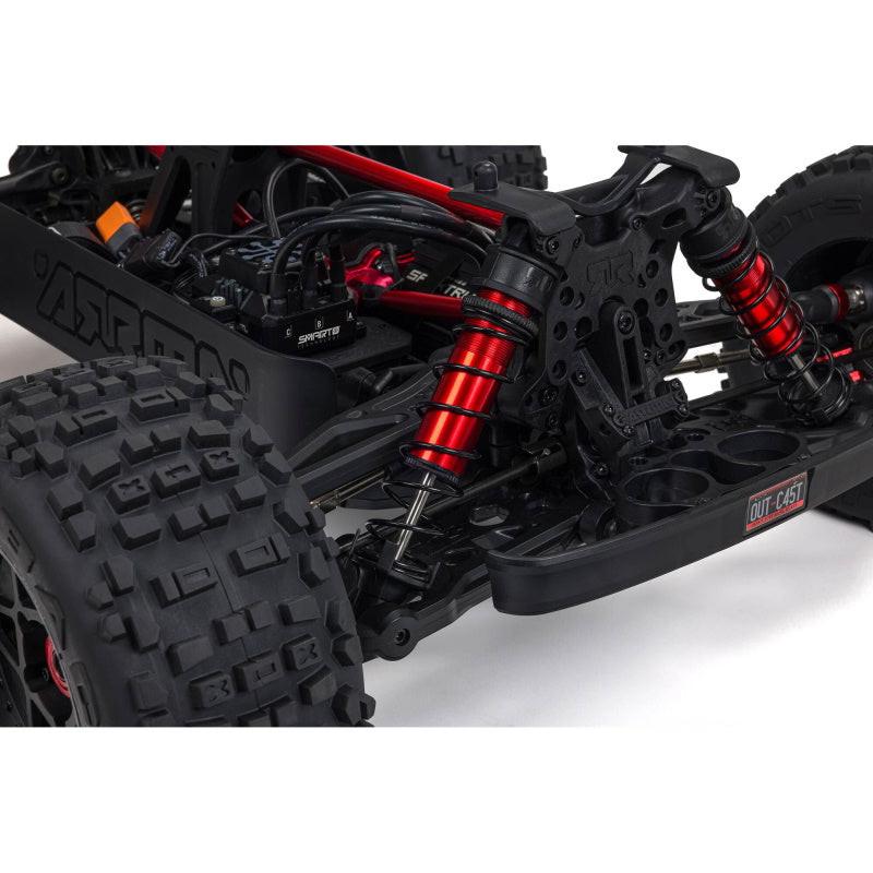 Arrma 1/8 Outcast/Notorious/Kraton Aluminum Rear Wheelie Bar & Wing Mount Upgrade Set – Orange
