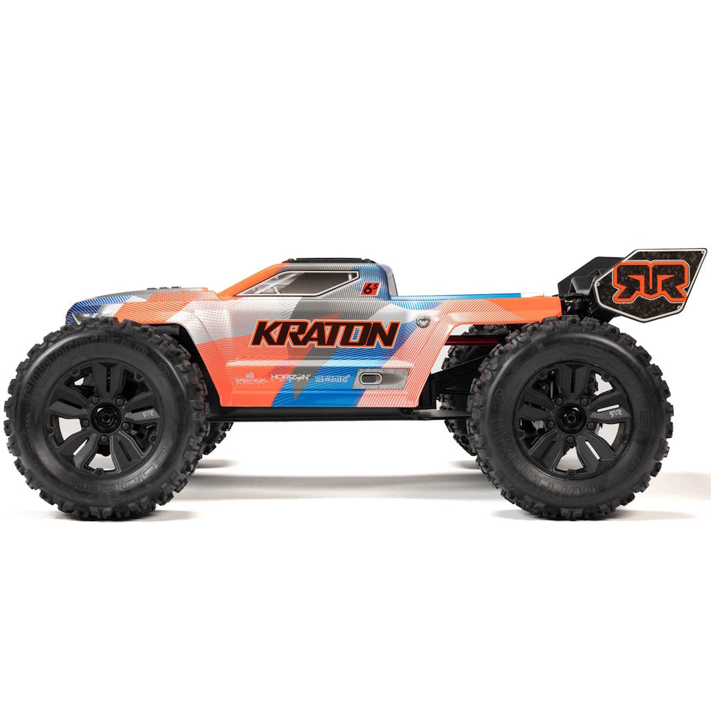 ARRMA ARA8608V6T1 1/8 KRATON 6S 4X4 RTR Brushless Speed Truck, Blue/Orange