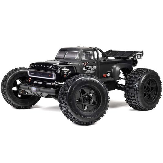 ARRMA - ARA8611V6T2 1/8 NOTORIOUS 6S V6 4X4 BLX Brushless Stunt Truck RTR, Black