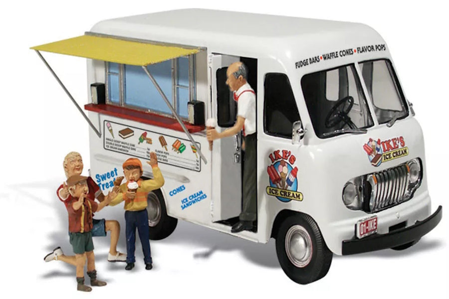 Woodland Scenics AS5541 HO Ike's Ice Cream Truck Vehicle Figure Built & Ready /