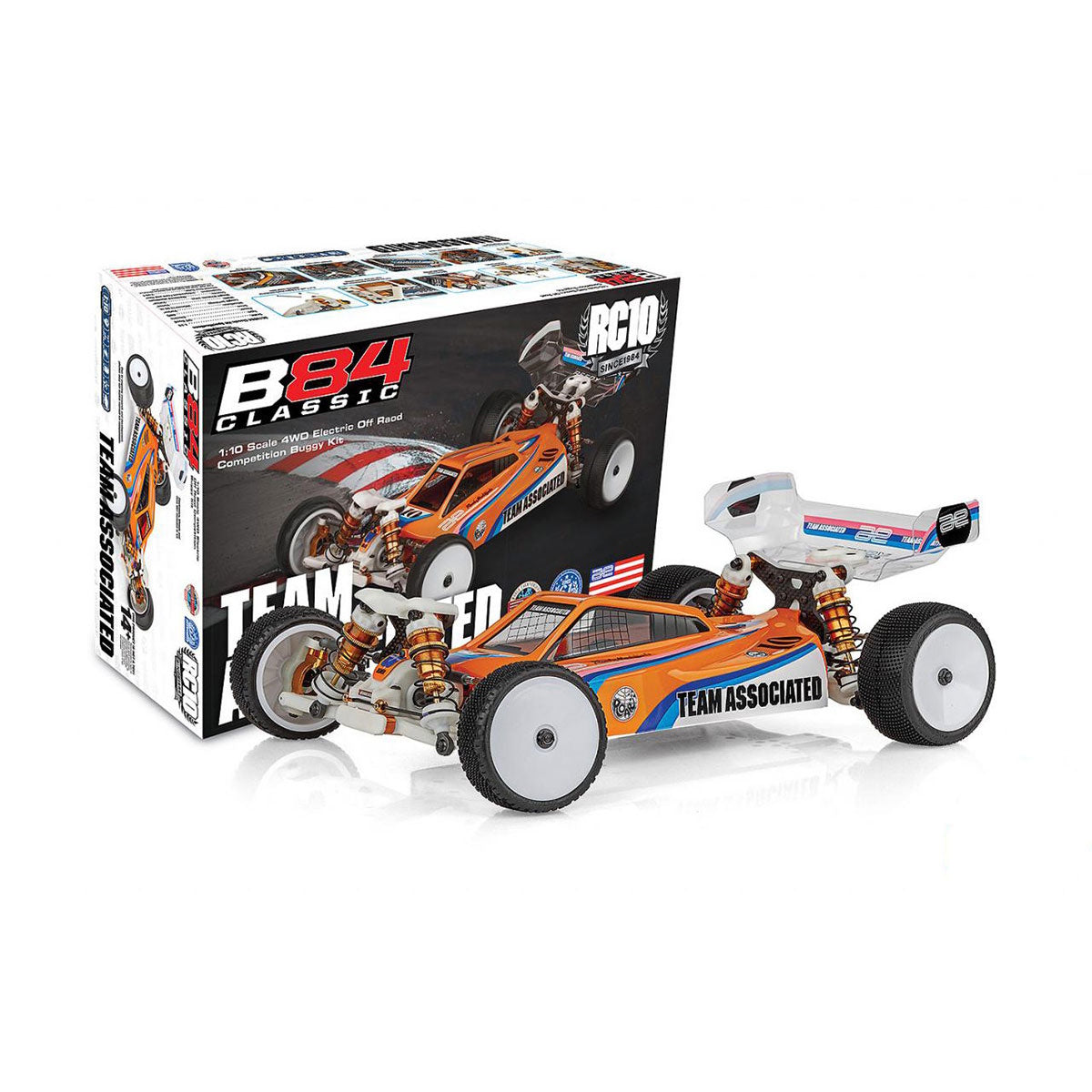 Team Associated 90055 RC10B84 Classic 4wd 1/10th Carpet Electric Buggy Team Kit