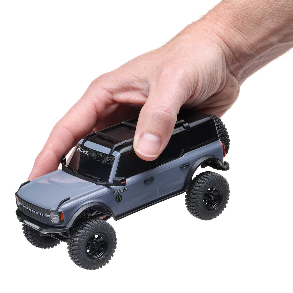Axial 2048T2 Gray SCX30 Ford Bronco 1/30 4WD RTR Mini Crawler w/2.4GHz Radio