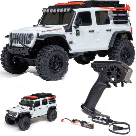 Axial 2261T2 WHITE SCX30 Jeep Wrangler JLU 1/30 4WD Mini Crawler w/2.4GHz Radio