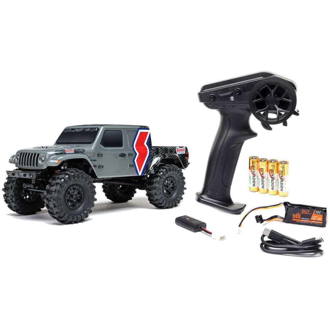 Axial 1/24 SCX24 Summit Racing Jeep Gladiator 4X4 Rock Crawler RTR Gray