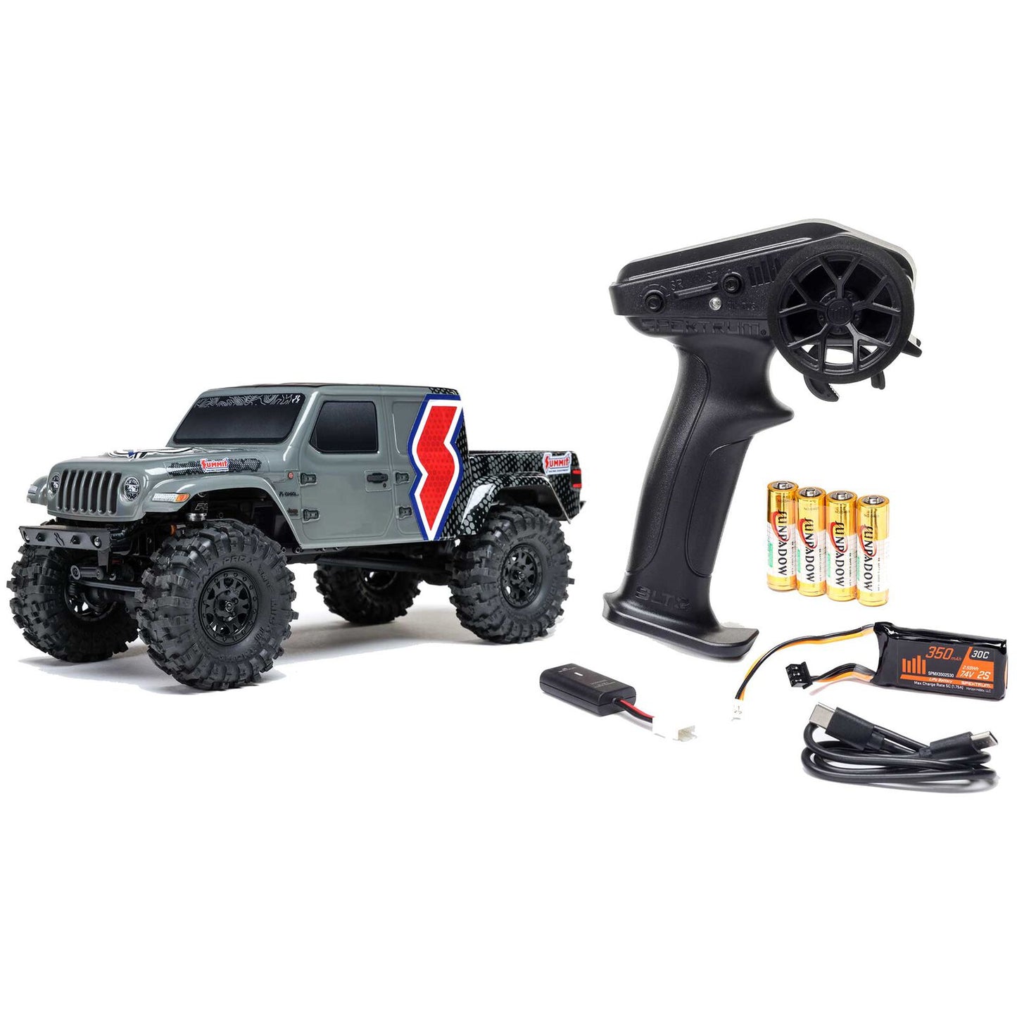 Axial 1/24 SCX24 Summit Racing Jeep Gladiator 4X4 Rock Crawler RTR Gray