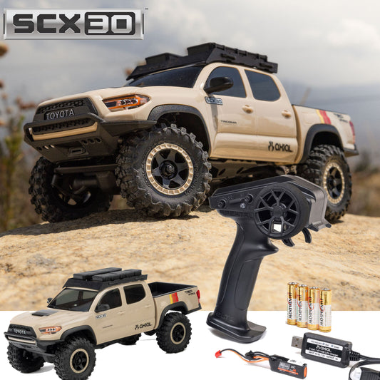 Axial SCX30 Toyota Tacoma TRD Pro Brushed Rock Crawler Tan