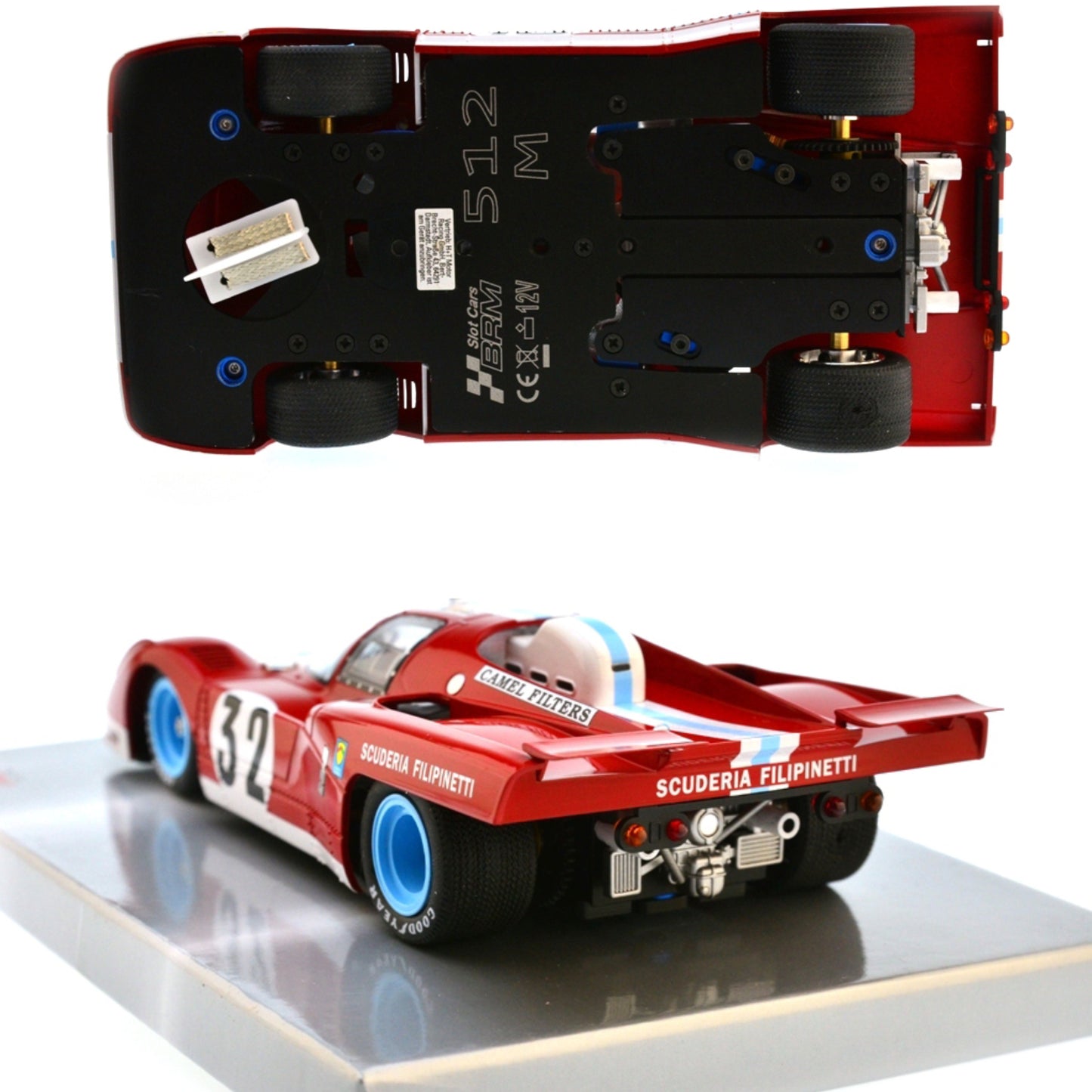 BRM Ferrari 512M #32 Scuderia Filipinetti 1000km Spa 1971 1/24 Slot Car BRM209