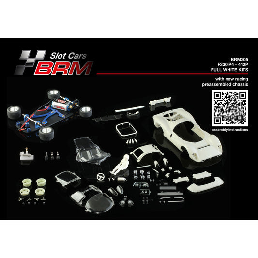 BRM Ferrari 330 P4 White Kit Unpainted 1/24 Slot Car BRM205