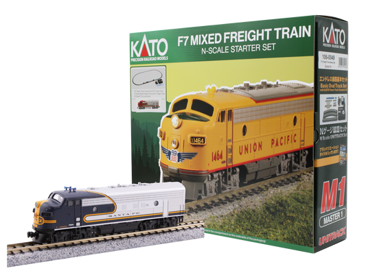 KATO 106-0051 N Scale Santa Fe AT&SF Bluebonnet F7 Freight Train Starter Set