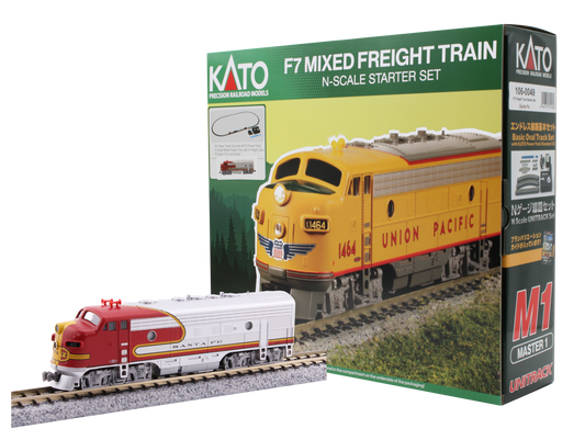 KATO 106-0049 N Scale Santa Fe AT&SF F7 Freight Train Starter Set