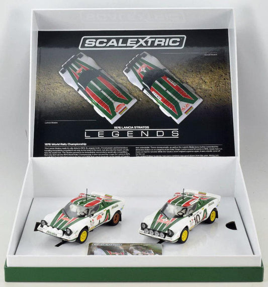 Scalextric C3894A Lancia Stratos 1976 Rally Champions Twin pack 1/32 Slot Car.