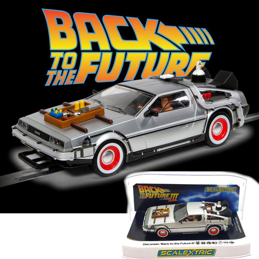 Scalextric C4307 DeLorean Back To The Future Part 3 Time Machine 1/32 Slot Car