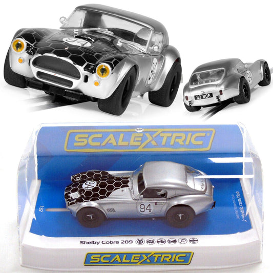 Scalextric C4417 Shelby Cobra 289 CSX2201 Snake Eyes 1/32 Slot Car.