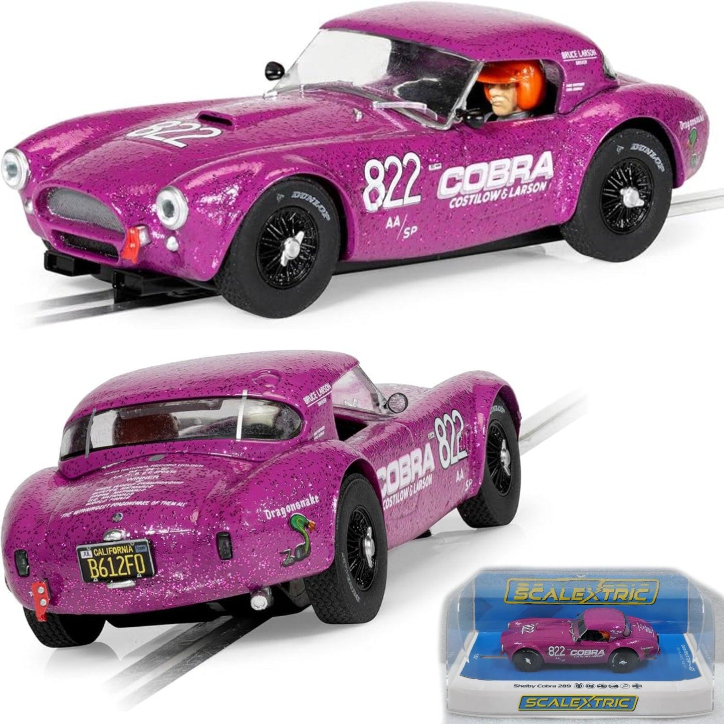 Scalextric C4418 Shelby Cobra 289 Dragonsnake Goodwood 2021 1/32 Slot Car.
