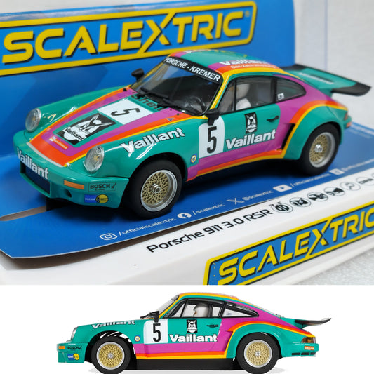 Scalextric C4439 Porsche 911 3.0 RSR #5 Vaillant 1/32 Slot Car