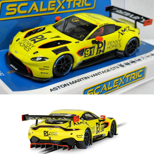 Scalextric C4446 Aston Martin GT3 Vantage  Penny Homes Racing 1/32  Slot Car DPR