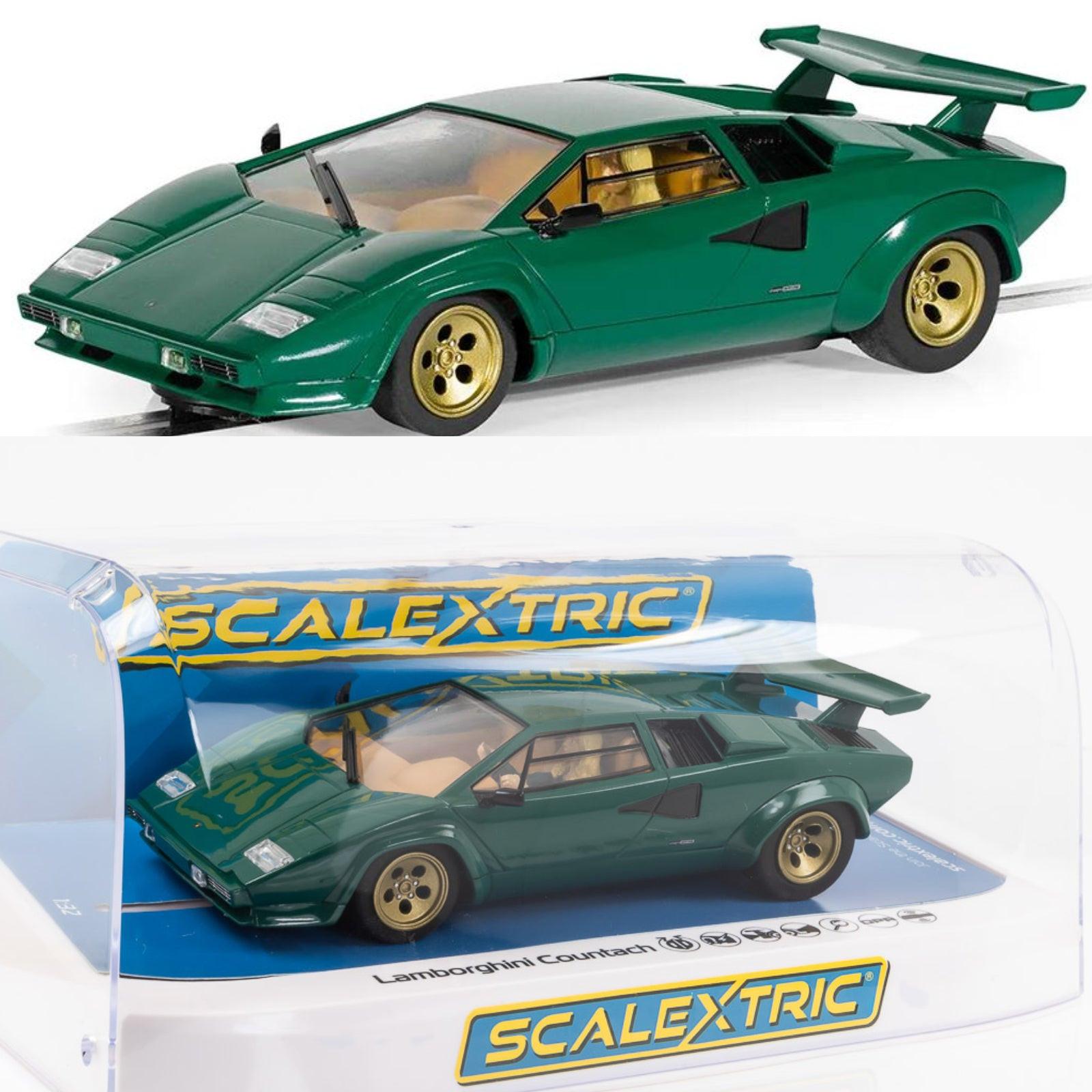 Scalextric C4500 Lamborghini Countach Verde Pino 1/32 Slot Car DPR ...