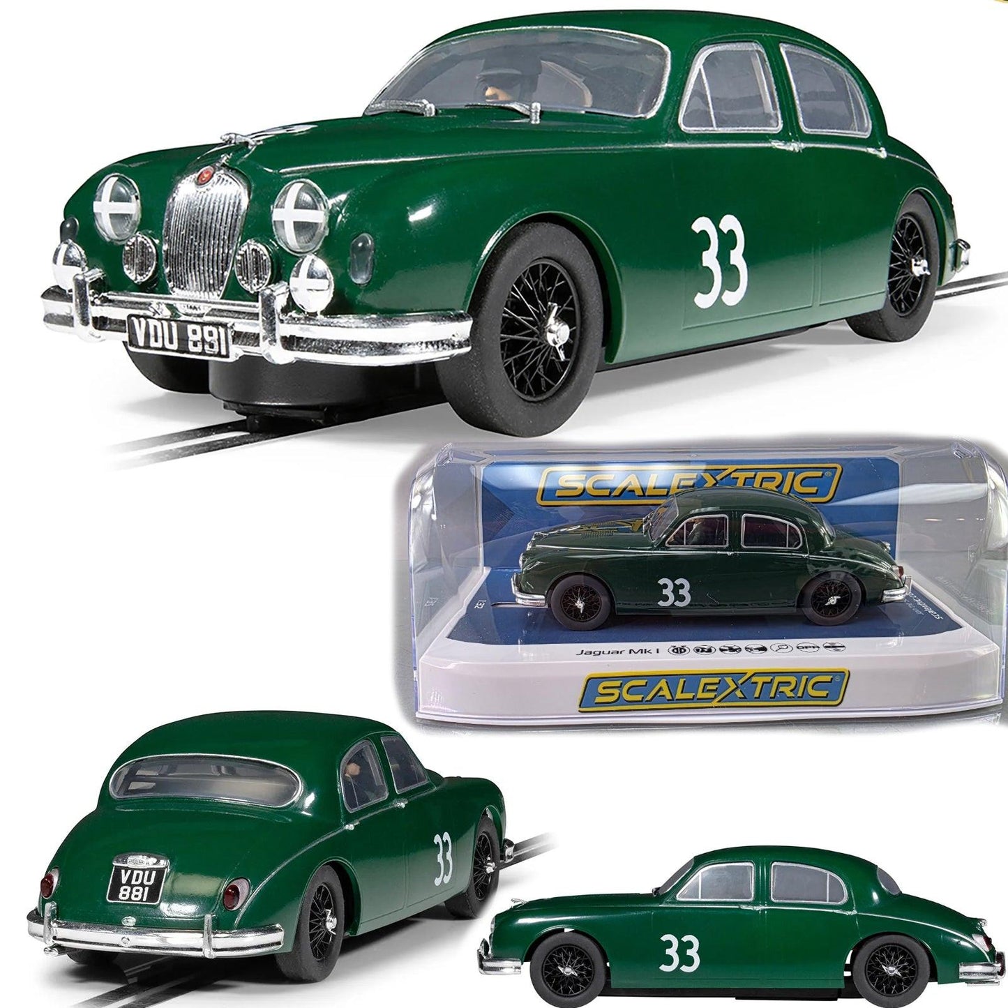 Scalextric C4506 Jaguar MK1 Mike Hawthorn 1/32 Slot Car DPR.