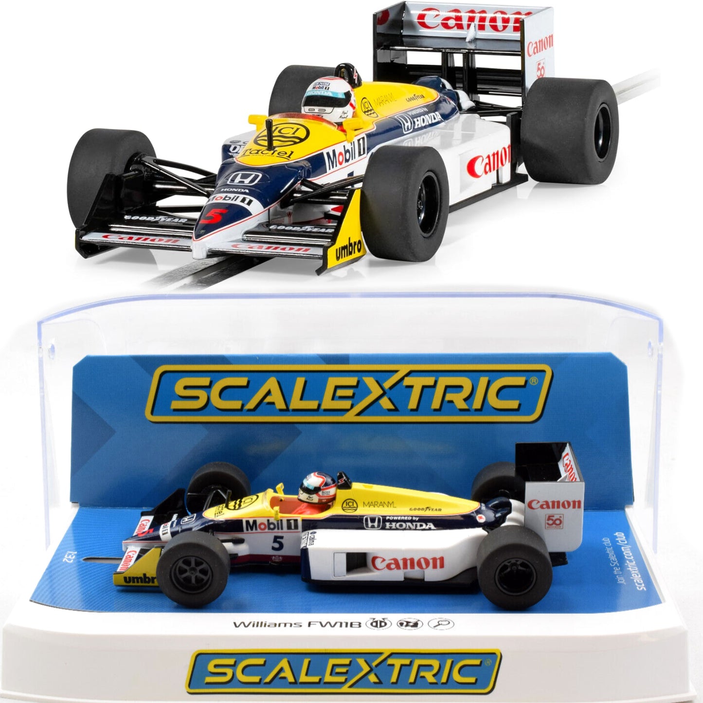 Scalextric C4508 Williams FW11B 1987 British Grand Prix Nigel Mansell 1/32 Slot Car