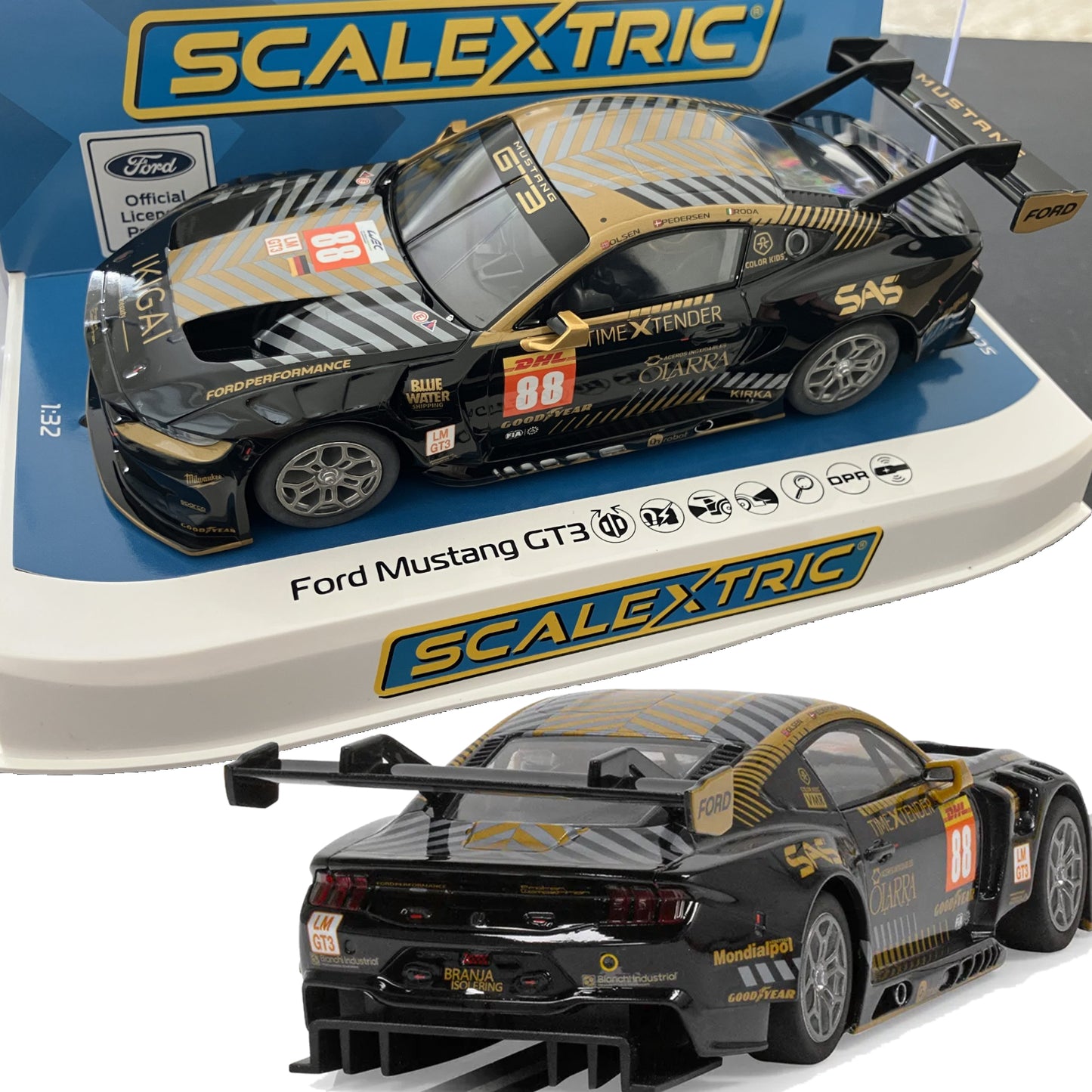 Scalextric C4519 Ford Mustang GT3 Qatar 2024 1/32 Slot Car DPR