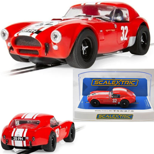 Scalextric C4528 Shelby Cobra 289 Red 39PH 1/32 Slot Car.