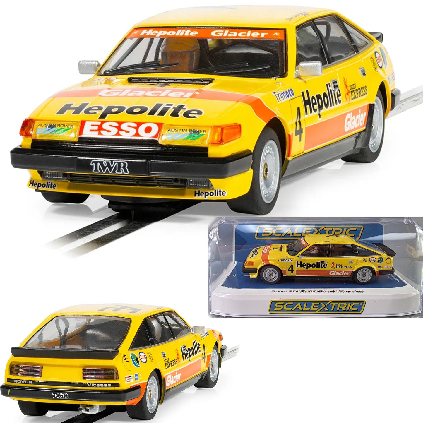 Scalextric C4534 Rover SD1 BTCC 1983 Steve Soper 1/32 Slot Car DPR.